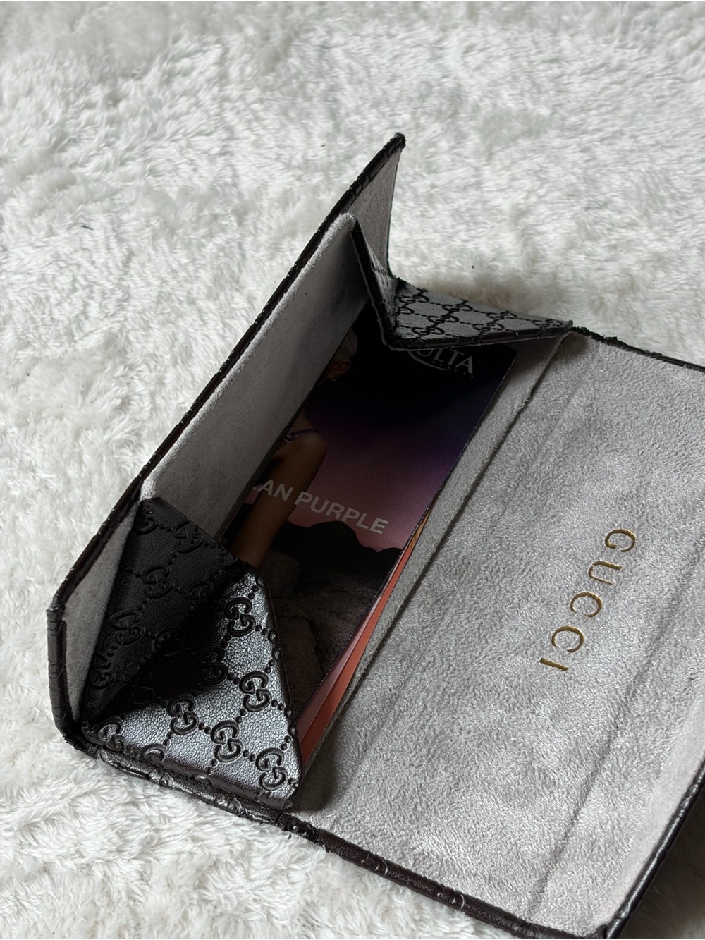 Authentic Gucci foldable leather eyeglass case - Picture 15 of 16